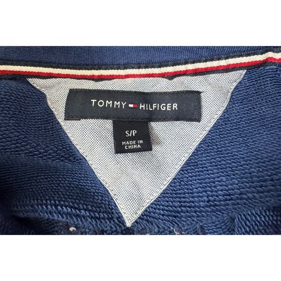 Tommy Hilfiger Athletics Mens 1/4 Zip Fleece Jacket Gray Pocket Pullover Small - Picture 3 of 8